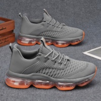 Chaussures de sport tendance et polyvalentes avec coussin d'air amortissant les chocs, à la mode, antidérapantes, respirantes en mesh