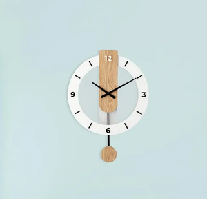 Wholesale Simple Modern <b>Silent</b> Swing <b>Clock</b> for Living Room Restaurant with Logo - Product Image 1