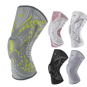 <span class=keywords><strong>Genouillère</strong></span> de sport personnalisée avec logo, coussinet en gel de silicone <span class=keywords><strong>et</strong></span> stabilisateurs à ressort, faible MOQ, design unique, manchon de compression pour genou, OEM - Product Image 1