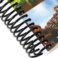 Livre à couverture souple avec reliure spirale, impression couleur personnalisée