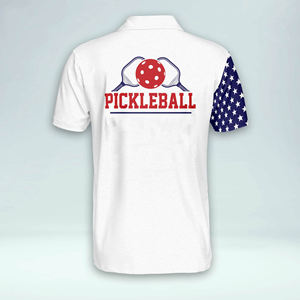 Polo de sport respirant à séchage rapide personnalisé pour homme, t-shirt de sport amusant Dry Fit, maillot de pickleball par sublimation - Product Image 5