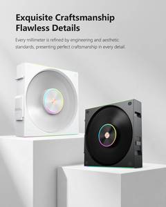 Ventilateur de refroidissement pour <span class=keywords><strong>PC</strong></span> de bureau SOEYI 120 mm à lévitation magnétique ARGB, modulaire en chaîne, PWM <span class=keywords><strong>silencieux</strong></span>, à haut débit d'air, pour radiateur - Product Image 2