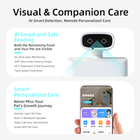 Caméra intelligente 4K de 3,5 L pour animaux de compagnie avec alimentation par IA, télécommande, audio bidirectionnel et jeu interactif