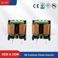 ZLOR SQ1415 Bobine d'inductance à mode commun à fil plat, faible RDC, courant élevé, filtre de ligne EMI UU9.8 pour alimentation de driver LED