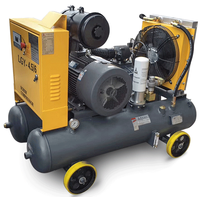Compresseur d'air à vis mobile électrique à double réservoir de gaz portable LGY2.8/8 à faible consommation d'huile, garantie d'un an