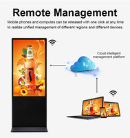 Layar Digital Signage LED Tipe Kabinet Berdiri |   32" 43" 50" 55" 65" 75" 86" 98" Layar Sentuh Kios Animasi Dalam Ruangan Grafis OEM