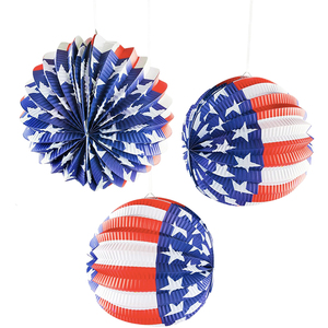 Xieli chúc mừng Ngày Độc Lập trang trí Tiệc Yêu Nước Treo Đèn Lồng Giấy - Product Image 5