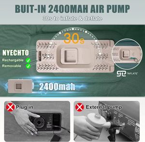 Matelas <span class=keywords><strong>gonflable</strong></span> fin en mousse à mémoire de forme OEM avec valve intégrée, <span class=keywords><strong>coussin</strong></span> de voiture, tapis de couchage de camping - Product Image 3