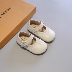 Chaussures pour enfants, printemps et automne, nouvelles chaussures pour enfants à semelle souple, chaussures en cuir pour filles, chaussures de princesse pour tout-petits - Product Image 4