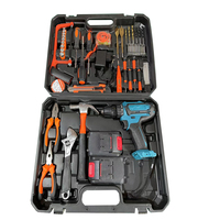 Ensemble de perceuses sans fil sans balais 48V à couple élevé, mandrin 1/2 pouce, perceuse à percussion portable au lithium, kit d'outils en boîte