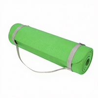 Tapete de Yoga NBR Multicolor de 185 cm de Largo, Antidesgarro, 10 mm de Grosor, Espuma de Alta Densidad, Ecológico, Impermeable, Plegable, con Bolsa de Transporte para el Hogar