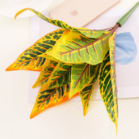 Plantes artificielles en soie murales, fausses feuilles et herbe, décoration murale intérieure/extérieure, hauteur 35 cm