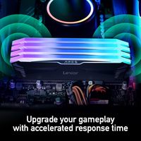 Memoria RAM Lexar ARES RGB DDR4 de 16 GB, 4000 MT/s, CL18, 1.35 V, para Ordenador de Escritorio, Compatible con Intel XMP 2.0 y AMD Ryzen, Color Negro (LD4BU008G-R3600GDLA)