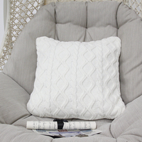Housse de coussin décorative unie brodée super confortable avec fermeture éclair invisible pour hôtels et hôpitaux – Grande Vente