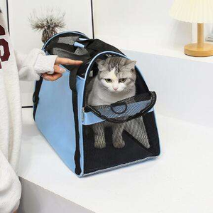 Foldable Pet Carrier Bag Breathable Mesh Dog and <b>Cat</b> Travel <b>Backpack</b> Portable Crossbody Handbag for Daily outings - Product Image 2