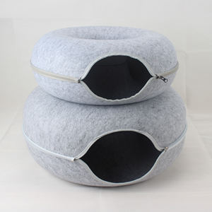 Custom Huisdier Producten Groothandel Wasbare Luxe Grote Kat Hond Bed Vilt Donut Kat Grot Stof <span class=keywords><strong>Tunnel</strong></span> Voor Huisdieren - Product Image 1