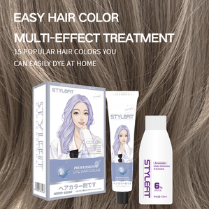 Kit di tintura permanente per capelli a basso contenuto di ammoniaca, 15 colori, a marchio privato, biologico, a lunga durata, copre i capelli grigi, set di creme coloranti per capelli - Product Image 1