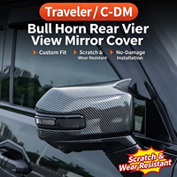Accessoires de décoration extérieure automobile : Coque de rétroviseur en forme de corne de taureau, vente chaude transfrontalière, pour Jetour Traveler T2