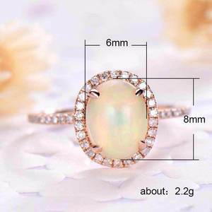 Anello Effetto Opale per Donne, Elegante Stile Occidentale, Accessorio da Dito alla Moda per Feste, Regalo - Product Image 4
