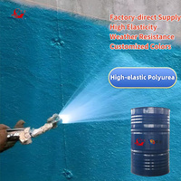 Membrane d'étanchéité liquide en polyurée pour murs de piscine, sous-sols extérieurs et toitures, idéale pour la réparation des fuites dans les bâtiments en béton et ciment.