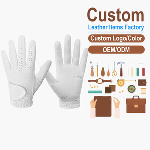 Custom Logo Cabretta Leather Golf <b>Gloves</b> High Performance Breathable Sports <b>Gloves</b> for Men Breathable & Durable - Product Image 1