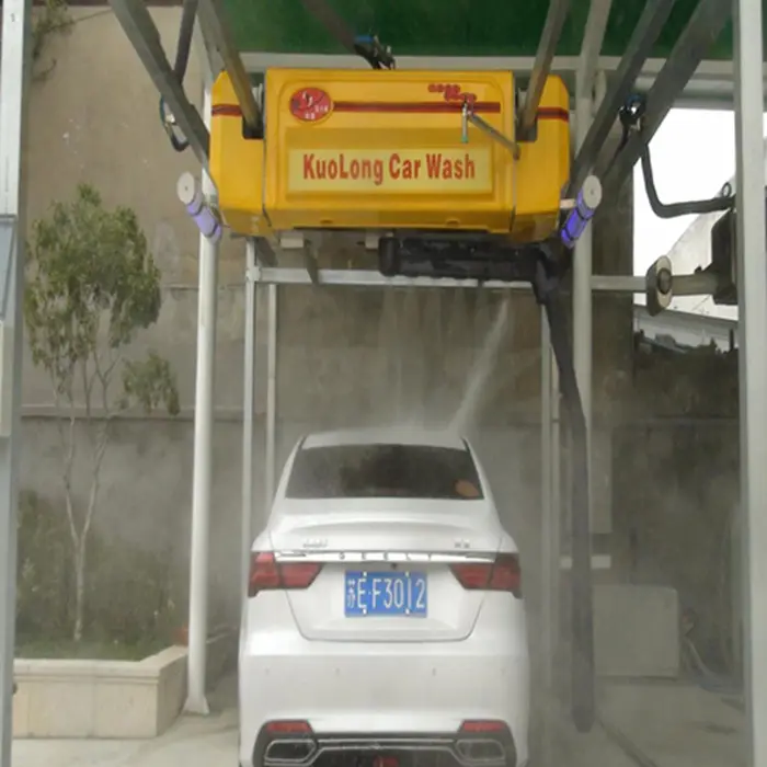 Touchless semi-automatic car wash machine