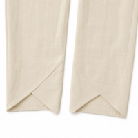 Pantalon en coton et lin pour femme, été 2026, coupe ample, jambe large, décontracté, avec cordon de serrage et taille élastique, OEM ODM, vente en gros