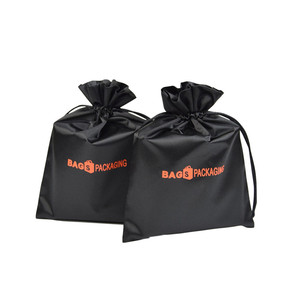 Personnalisé noir rose violet doré sérigraphie feuille chaude personnalisé imprimé <span class=keywords><strong>sac</strong></span> <span class=keywords><strong>de</strong></span> satin - Product Image 2