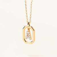 Collar con Colgante de Letra del Alfabeto, Joyería de Moda para Mujer, Regalo Personalizado, Delicado y Elegante