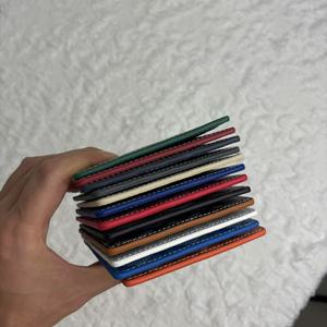 Chính hãng da mini Wallet thư C chủ thẻ cho nam giới và phụ nữ mini thẻ PURSE cho thuận tiện sử dụng với hộp màu xanh lá cây - Product Image 3