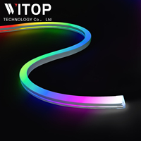 Bande LED néon flexible DMX512rgb 1616 taille 24V IP67 étanche pour extérieur, magique, pleine couleur Rgbw, personnalisable, signal DMX