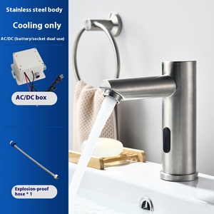 Hiện đại tự động cảm biến <span class=keywords><strong>tap</strong></span> Đen Thép không gỉ cảm ứng vòi thông minh hồng ngoại lưu vực <span class=keywords><strong>tap</strong></span> tay-miễn phí nước touchless vòi nước - Product Image 4