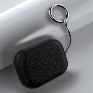 Coque de protection antichoc en cuir grainé TPU pour AirPods 4, compatible AirPods <span class=keywords><strong>Pro</strong></span> 2, avec sangle et porte-clés – Vente Flash - Product Image 3