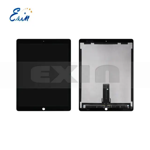 A1670 A1671 Digitizer Layar Sentuh LCD, Digitizer Layar Sentuh untuk iPad Pro 12.9 "2nd Gen dengan Rakitan Kabel Hitam Putih