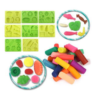 Vegetable Seafood Plasticine 12 Colors Modeling Clay Kit With 8 Sculpting Tools For Boys And Girls Arts Crafts Diy Gift