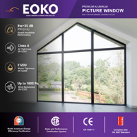 Fenêtres panoramiques fixes EOKO Impact, certifiées NFRC US, à double vitrage, avec cadre en aluminium, pour maison, fenêtre panoramique du sol au plafond
