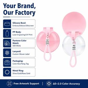 Bouteille d'eau pliable pour animaux de compagnie en silicone et PP légère, très vendue sur <span class=keywords><strong>TikTok</strong></span>, portable pour chiots et chiens, idéale pour la randonnée - Product Image 5