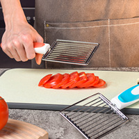 Trancheuse à œufs en acier inoxydable, coupe-viande, déchiqueteuse de tomates, outil manuel pour trancher les fruits et légumes