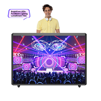 Écran LED portable rectangulaire étanche pour DJ, écran flexible P2.5, stand de DJ, événements, station, bureau, table, support d'affichage LED