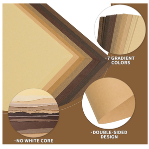 30 hojas de papel cartulina recubierta marrón de 250GSM grueso para invitaciones de fiesta de cumpleaños decoraciones artesanales DIY - Product Image 3