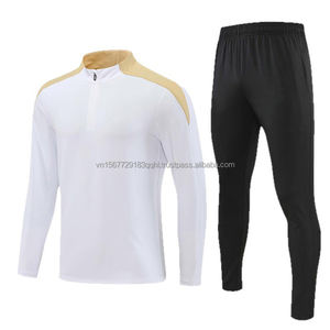 Half-Zip Long Sleeve Football Jersey Set Customizable Print Teenagers Breathable Quick Dry Anti-UV Training Wear Sportswear - Product Image 5