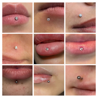 JiaXin ASTM-F136 Titane 16G 18G Piercing de nez à tige filetée interne avec dos plat, Bijou de piercing corporel tendance pour femme