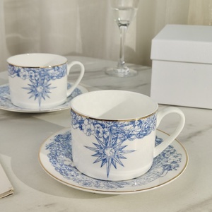 Lucky Heart Series Ceramic Coffee <b>Set</b> with Gift Box Cup and Saucer <b>Set</b> - Product Image 3