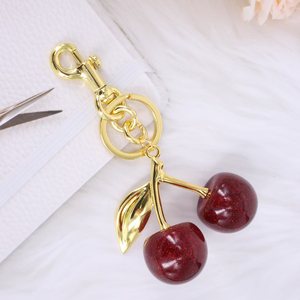 Cherry pendant, personalized creative keychain, retro <b>bag</b> decoration, fruit <b>key</b> <b>ring</b> wholesale, holiday gift. - Product Image 5