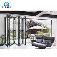 Porte pliante battante extérieure en aluminium Porte coulissante, pivotante et empilable Porte patio panoramique
