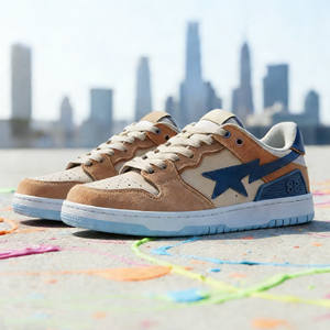 Zapatillas deportivas de diseñador moradas de estrella, de cuero genuino de alta calidad, transpirables, de malla, informales, para skateboarding y caminar, con aumento de altura. ¡Gran éxito de ventas! - Product Image 5