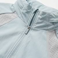 Veste athlétique respirante à demi-zip avec protection UV UPF50+ pour femmes, course à pied en plein air, randonnée, légère, séchage rapide, spandex/nylon