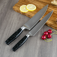 Ensemble de couteaux de cuisine ambidextres STELLAR Professional en acier inoxydable à manche creux, 5 pièces, longueur de lame 8-9,9 pouces pour