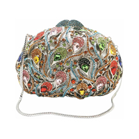 Luxe femmes élégant gemme cristal sac à main évider métal strass sac de soirée classique décontracté mariage pochette bal sac à main
