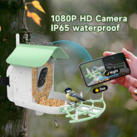 Mangeoire à oiseaux solaire intelligente avec reconnaissance des espèces d'oiseaux par IA, caméra, télécommande, enregistrement vidéo 1080P, compatible WIFI